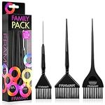 FRAMAR Hair Dye Brush Set – Hair Colour Brush For Hair Bleach Kit, Hair Tint Brush For Hair Lightener, Highlights Hair Dye Kit, Tinting Brush For Root Touch Up, Hair Highlighting Kit – 3 Pack Black