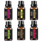 Pure Source India Aroma Diffuser Oil (Relaxing, English Rose, Fresh Jasmine, Apple Spice, Ocean and Ginger Lily), 10ml Each, Multicolor - Pack of 6