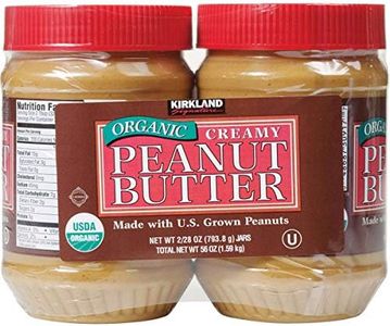 Kirkland Organic Creamy Peanut Butter U.S. Valencia Peanuts 28 Ounce Each Jar 2 Pack