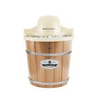 Elite Gourmet EIM-924L# 4 quart Old Fashioned Electric Ice Cream Maker, Pine Bucket