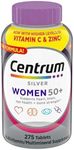 Centrum SILVER Women 50 Plus, 275 Tablets per Bottle, with Higher Levels of Vitamin C & Zinc