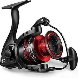 Piscifun Flame Spinning Reels, Ultralight Spinning Fishing Reel with 5.2:1 High Speed Gear Ratio, 18.7LBs Max Drag, Lightweight 9+1BB Ultra Smooth Fishing Reels, 4000 Series, Red.