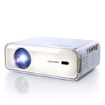 Aurzen Eazze D1 Smart Projector, NetfIix Officially & DoIby Audio Mini Projector 4K Supported with Auto Focus & Keystone, 50% Zoom, HDR 10, WiFi Bluetooth Portable Projector for Indoor and Outdoor