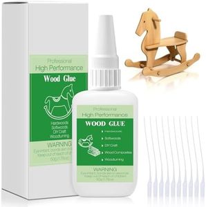 50g Wood Glue Clear- Heavy Duty Wood Glue for Furniture Woodworking, Strong Adhesive Waterproof Super Glue Gel for Wood Crafts