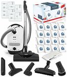 Miele Classic C1 Cat and Dog Canister HEPA Vacuum Cleaner with SEB228 Powerhead Bundle - Includes Miele Performance Pack 16 Type GN AirClean Genuine FilterBags + Genuine HEPA Filter