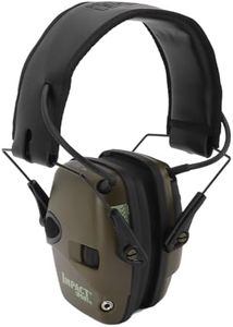 Walker Slim Electronic Earmuffs, Walker Earmuffs Folding Noise Cancellation Ear for Outdoors (Green)