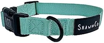 ShawnCo Dream Walk Dog Collar- Premium, Adjustable and Comfortable Pet Collar for Small, Medium, Large and Extra Large Dogs (M, Seafoam)