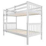 Flair Furnishings Triple Bunk Beds for Kids, Trundle Bed, Heavy Duty and Sturdy, Detachable, Cosy, Stylish, Space Saving Design (White)