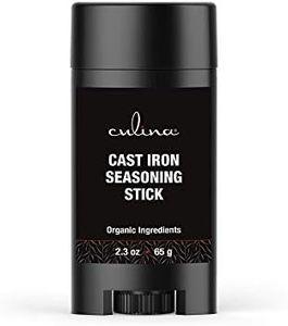 Culina Cast Iron Seasoning Stick | 100% Organic Ingredients | Best for Non-stick Cooking & Restoring | for Cast Iron Cookware, Skillets, Pans & Grills!…