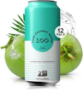 100 Coconuts Pure Coconut-100% Pure Coconut Water - Low Calorie All-Natural Drink with Electrolytes - Naturally Sweet, no preservatives- Non-GMO, 16.6 fl oz, Pack of 12 (Pure Coconut Water)