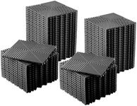 Interlocking Floor Tiles 100 Pack 12"X12" Waterproof Modular Cushion Mats, Non-Slip Drainage Tiles for Garage Floor, Gym, Pool Deck, Patio & Outdoor Shower,Black