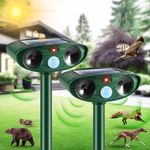 2 Pack Solar Ultrasonic Animal Repe