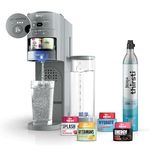 Ninja Thirsti Drink System, Soda Maker, Create Unique Sparkling & Still Drinks, Personalize Size & Flavor, Carbonated Water Machine, 60L CO2 Cylinder & Variety of Flavored Water Drops, Grey WC999AMZ