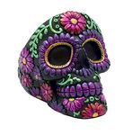 Metallic Day of the dead Ashtray - Floral