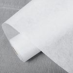 Iron-on Fusible Interfacing Medium Weight: KINGSOW 100cm Wide - 3Metres White Single-Sided Non-Woven Interlining Iron on Interfacing Fabric