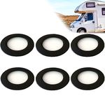 12V Interior LED Spot Lights Campervan Dimmable Recessed Mount Ceiling Light 3W Roof Downlight for T4 T5 Camper Caravan Boat Yacht Cabin Sailboat Under Cabinet Kitchen Bathroom Black 3000K Warm White