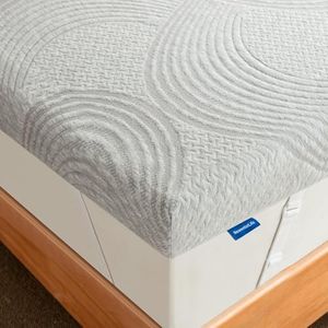 NewentorLife Memory Foam Mattress Topper for Back Pain Relief with Washable Cover King (150x200x7cm), Classic Grey