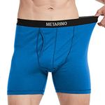 ZSOSBA METARINO Merino Wool Mens Underwear Boxer Briefs Soft Comfy Breathable Moisture Wicking Sports Underpants, Royal Blue, 3X-Large