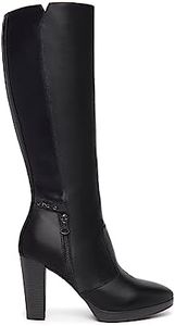 Nero Giardini Botte habillée en cuir, en cuir avec talon et plateforme - 308910D, Noir , 36 EU