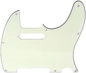 Musiclily 8 Hole Tele Guitar Pickguard for USA/Mexican Made Fender Standard Telecaster Modern Style, 3Ply Ivory