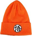 Dragon Ball Z Anime Cartoon Symbol Patch Orange Cuffed Beanie