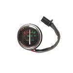 Deutsche 8 Amp. Bullet Machismo AC/DC Self Start |Black Dial With LED & Mounting Rubber | (4 Pin Black Coupler) Motorcycles Ampmeter Ampere Gauge Meter