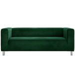 Cosy Burrows Klippan 2-Seater Replacement Sofa Cover in Plush Velvet Fabric │ Loveseat Cover │Made-to-Measure Slipover Cover for IKEA KLIPPAN 2-seat (180cm) Sofa (Bottle Green)