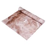 Kuber Industries Shelf Liner | Kitchen Cabinet Shelf Protector | Kitchen Liners for Cabinets and Drawers | Drawer Liner Mat | Marble Shelf Liner Cabinet Mat | 5 MTR | Brown