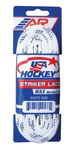 A&R Striker Ice Hockey Waxed Skate Laces Pro Style Heavy Duty Lace White 96"