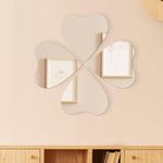 EVIDECO French Home Goods Small Decorative Wall Self Adhesive Shaped Mirrors - Set of 4