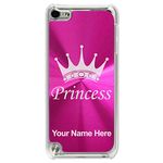 Case Compatible with iPod Touch 5th/6th/7th Generation, Princess Crown, Personalized Engraving Included (Pink)