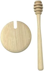 EFO Honiglöffel Holz mit Deckel – Honiglöffel Set – Honigdosierer – Honigspender Holz – Honignehmer - Honigheber