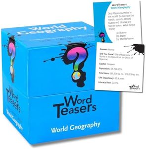 ? WORD TEASERS World Geography - Geography Game for All Ages - Fun & Interesting World Geography Trivia Game - 150 Geography Trivia Cards