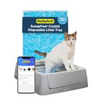 PetSafe ScoopFree Crystal Smart Self-Cleaning Cat Litter Box - WiFi & App Enabled - Hands-Free Cleanup with Disposable Crystal Trays - Less Tracking, Superior Odor Control