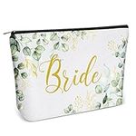 Bride Gifts Bride Makeup Bag Bride to Be Cosmetic Bag for Wedding Day Daughter Bridal Party Engagement Gift Travel Cosmetic Pouch, 9.1 x 5.9 Inch