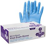 Disposable Gloves Nitrile - Powder Free, Latex Free, Textured Grip, Non-Sterile Exam Gloves for Cleaning, Cooking, Medical Use, high-quality Disposable Gloves, Extra Strong gloves - (M Pack of 100)