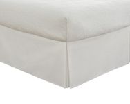 Fresh Ideas Bedding Tailored Bedskirt, Classic 14” Drop Length, Pleated Styling, King, White