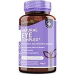 Lutein Natural Eye Supplement – 90 Vegan Capsules - Zeaxanthin, Bilberry Extract, Vitamins A, B12 & Zinc – for Maintenance of Normal Vision – Made in The UK by Nutravita