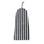 Creative Co-Op Large Marble Slicer Stripe Design and Sturdy Leather Tie, Black and White Cheese and Cutting Board