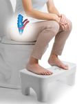 Brippo Pooping Potty Stool, 7 Inch Height Squatting Stool, Non-Slip Bathroom Pooping Step Poop Stool, Stable Plastic Foot Assistance Step Stool