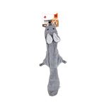BarkButler x Fofos Skinneez Stuffing Free Rabbit Squeaky Dog Toy,Grey|for Small-Large Dogs(5-30kg)|2 squeakers|Super Soft Fabric|for All Breeds|Chew,Tug,Fetch