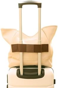Trolley Strap Carryon Luggage Strap Over Suitcase Handle for Attaching Carryon Bag Travel Accessories TSA Approved Carry-On Add a Bag Belt Sleeve for A Tote Backpack Purse (Dark Brown)