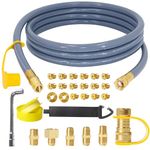 5369 Propane to Natural Gas Conversion Kit, 12FT 3/8" ID Natural Gas Hose with Quick Connect, for weber, char-broil, blackstone, Pizza Oven, Fire Pit, Generator, Patio Heater and More NG Appliance