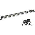 YITAMOTOR 72W 26 Inch LED Light Bar Single Row Spot Light Bar with 10ft Wiring Harness for Jeep JK Wrangler Off Road Car SUV ATV Marine , Black