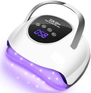 UV Nail Lamp 220W, UV Light for Gel Nails with 57pcs Lamp Beads, Professional LED Nail Lamp 4 Timers and Auto Sensor Nail Dryer for Home Salon