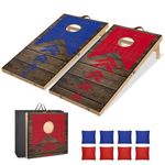 NZQXJXZ Cornhole Set Outdoor, 2-in-1 Collapse Cornhole Game with Bean Bags & Carrying Bag for Backyard, Lawn, Beach, Camping Outdoor Game Set
