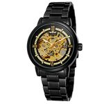 FORSINING Men's Automatic Self-wind Skeleton Analogue Watch with Stainless Steel Bracelet