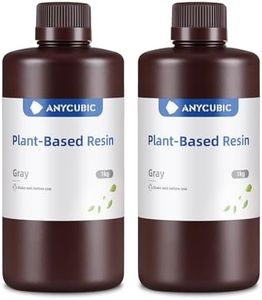 ANYCUBIC 2000g 3D Printer Resin Bundle with Low Odor and Safety, 405nm UV Plant-Based Rapid Resin with High Precision and Quick Curing for LCD 3D Printing (Grey, 1000g 2-Pack)