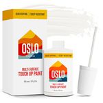 Oslo Home Touch Up Paint, 28 g Real White Matte Surface, Bottle Brush, Quick Drying, Self-priming, for Rental and Home Repairs, Walls, Decorations, Kitchen Cabinets, Furniture, Shutters and More