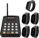 Retekess TD154 Restaurant Pager,Kitchen Waiter Calling System,Pagers and Beepers,Chef Press a Button to Buzzer Waiter to Pick up Dishes,48h Standby,for Restaurant Kitchen Hotel